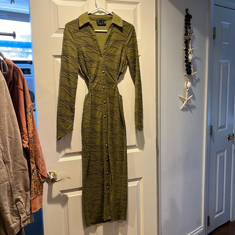 Hunter Green Midi Dress